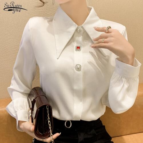 Vintage V-neck Velvet Chiffon Shirt Autumn Long Sleeve Black Lace Blouse Women2021 Fashion Retro Slim Elegant Solid Top 15788