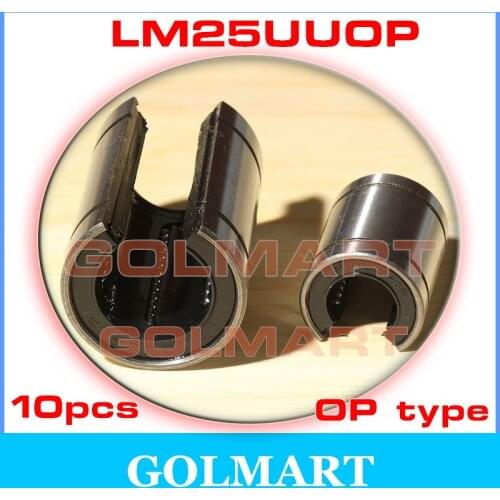 10pcs LM25UUOP open linear bearing LM25OP linear Bush linear motion bearing 25*40*59mm for 25mm rail shaft