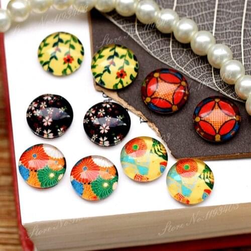20 pcs MIX 12mm 20mm 25mm 30mm Handmade Round Glass Cabochon beads-Image Glass Cabochon-(HPGC-MIXSS-225-5)