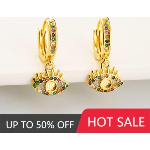 2021 Multicolor Rainbow Zircon Dangle Earrings Women Gold Color Jewelry Female Sexy Drop Earrings Fashion Jewelry