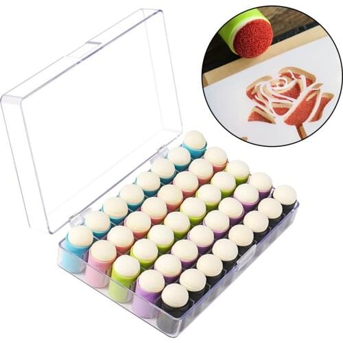 40Finger Sponge Daubers for Painting,Drawing,Ink,Card Making,Finger Painting