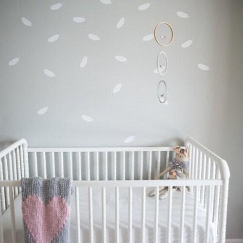 50 pcs Feathers Wall Decoration Stickers Home Decor Living Room Removable Self Adhesive Nursery Wall Decals Mural Feather ZB348