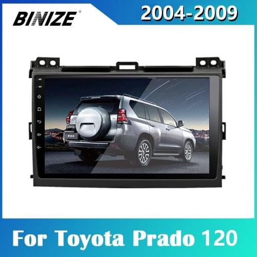 9" 2.5D Car Radio Multimedia no 2 din android 10.1 Video Player Autoradio Navigation GPS For TOYOTA PRADO Land Cruiser 120 04-09