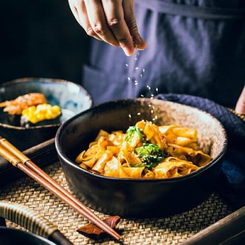 Food Dishes Pudding Bowl Fruit Salad Bowl Ceramic Bowl Restaurant Large Curry Chicken Bowl Beautiful Plates Plates Ramen Bowl