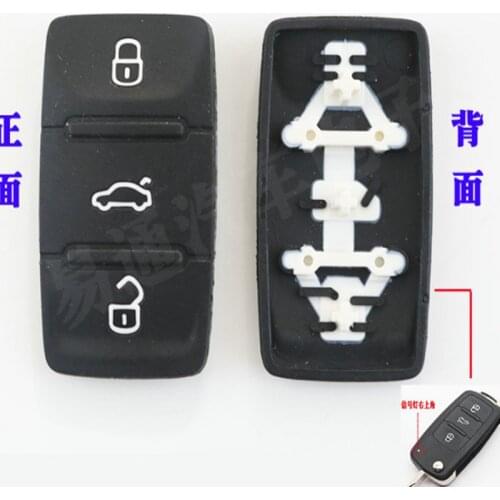 DAKATU Rubber Key Repair Pad 3 Button for VW 202AD Remote Car Key Replacement Rubber remote pad