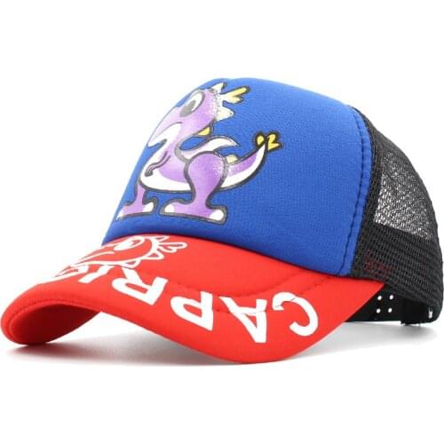 Spring and Summer Childrens Baseball Cap Boys Girls Cartoon Duck Tongue Hats Kids Snapback Mesh Hat Fashion Hip Hop Sun Caps