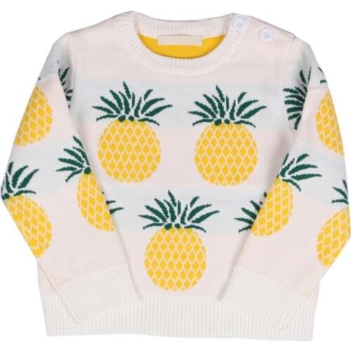 Children O-Neck Pineapple Sweaters For Baby Girls And Boys New Style Cute Pattern Knitted Toddlers Pullover sweater Clothing