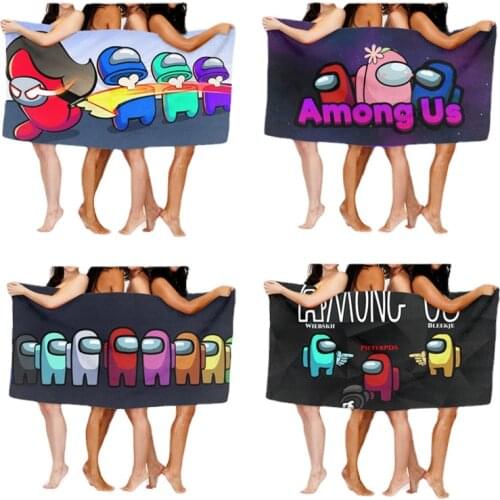 Among of Us Bath Towel Quick Drying Pocket Towel Portable Water Absorbent&Sweat-absorbent Towel No Pilling Sport Bath Towel
