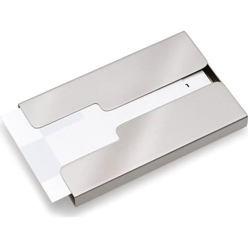 2017 New Refinement Men Women 's Busssiness Card case Wire drawing 304 Stainless Steel