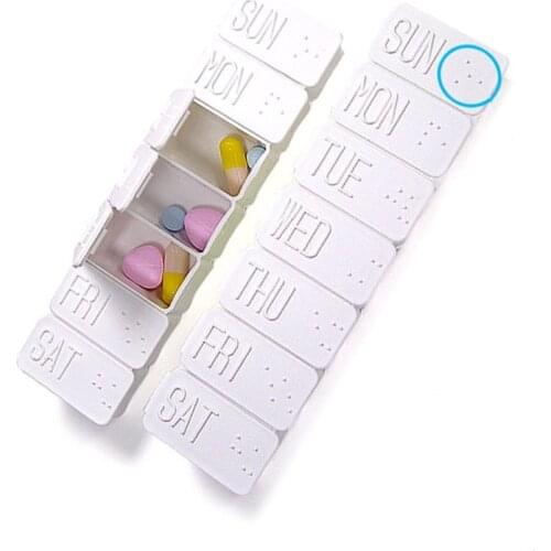 1/2pcs 7 Grids Pill Box Holder Weekly Medicine Storage Organizer Container for Travel Home Outdoor Tablet Dispenser Pill Case