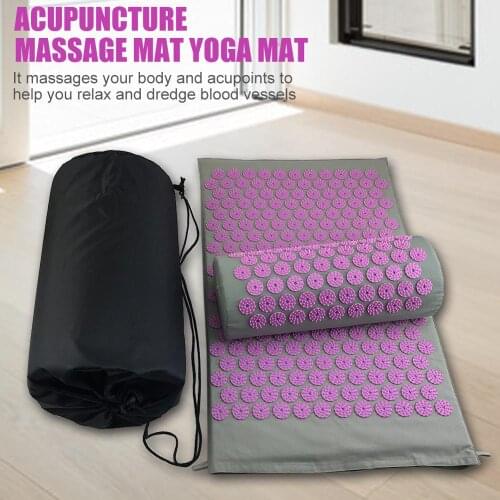 Massager Cushion Acupressure Mats Pillow Yoga Mats Relieve Back Pain Head Neck Back Foot Anti-stress Needle Massager Tools