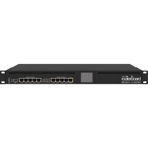 MikroTik 10 port Gigabit Ethernet Router RB3011UIAS-RM Multi Port Device 10x Gigabit Ports 1x SFP Port