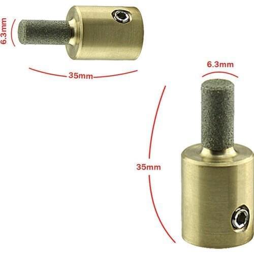 Grinder Head 1" 3/4" 1/4" Brass Core Standard Grit Stained Glass Grinder Bit Head For Glass Stone Grinding Bits 1pc