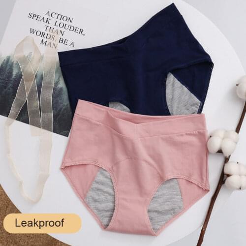 LeakProof Period Panties Elastic Cotton Menstrual Panties Plus Size Physiological Underwear Culotte Menstruelle Coton Biologique