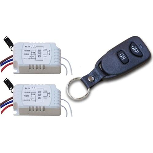 2017 New Item 1CH RF Wireless Light Remote Control Switch AC220V 2* Receiver+ Transmitter Inter-lock Mode Simple and Practical