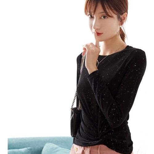 Upper New render unlined garment long sleeved jacket female outfit gauze cultivate morality show thin black t shirts