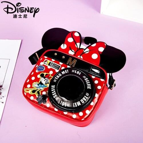 Original Disney Childrens Camera Bag Travel Messenger Bag Mickey Minnie Donald Duck Boy And Girl Coin Purse Trendy Bag