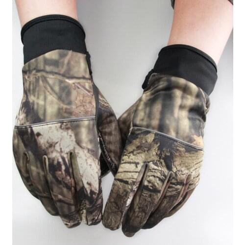Camouflage Fishing Gloves Hunting Gloves Anti-Slip 2 Fingers Cut Outdoor Camping Cycling Half Finger Sport Gloves Camo