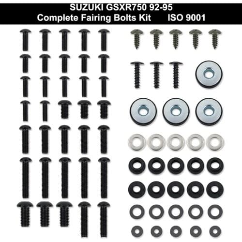 Fit For Suzuki GSX-R 750 1992 1993 1994 1995 Motorcycle Complete Full Fairing Bolts Kit Fairing Clip Nuts Screws Stainless Steel