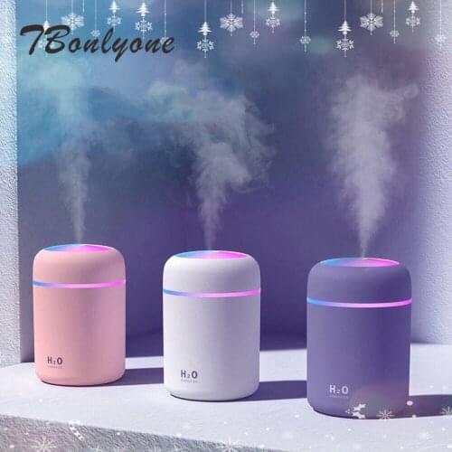 Portable 300ml Humidifier USB Ultrasonic Dazzle Cup Aroma Diffuser Cool Mist Maker Air Humidifier Purifier with Romantic Light