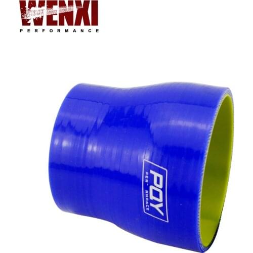 Blue&yellow 2.48"-3" 63mm-76mm Silicone Hose Straight Reducer Joiner Coupling WX-SH250300-QY