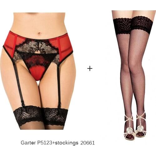 Wedding sexy garter with stockings lace sheer mesh women ligueros sexy underwear 6 styles suspenders stockings garter belt W5123