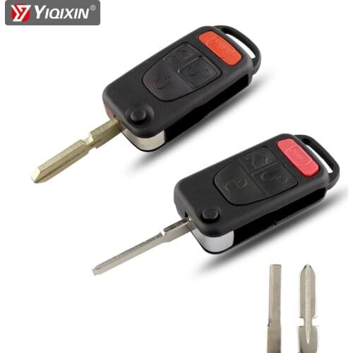 YIQIXIN 4 Button Remote Car Key Shell Case For Mercedes Benz ML350 ML500 ML320 ML55 ML430 SLK230 C E S AMG Key Housing Folding