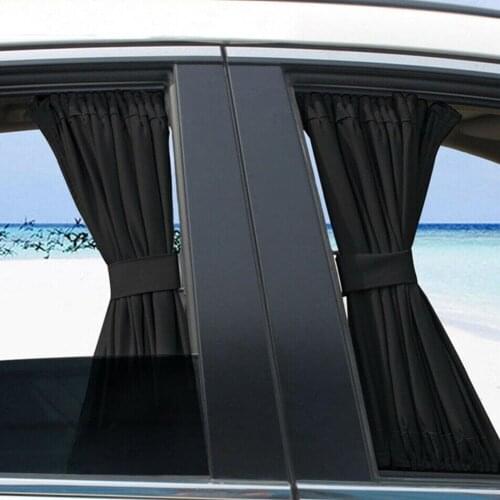2pcs Auto Windows Curtain Anti-UV Side Window Sunshades Sun Visor Blinds Cover Auto Rear Windshield Sun Block