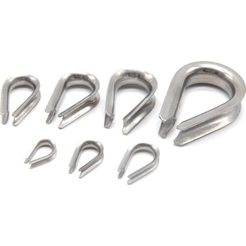 1.5mm 2mm 3mm 4mm 5mm 6mm 8mm 10mm Wire rope thimble 304 stainless steel Cable Wire Rope Thimbles Rigging Clamps