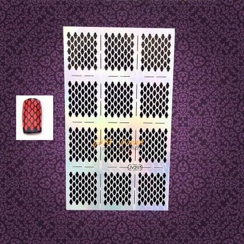 1PC Fashion Laser Designs Nail Art Stamp Template Makeup Tips Guide GJV201 Nail Foils Gel Polish Cosmetic Pedicure Foot Art