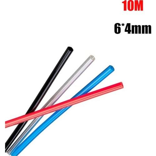 10 Meter 6*4mm Air Tubing Pneumatic Pipe Tube Hose PU Air Gas Pipe Hose Transparent Blue Red Black