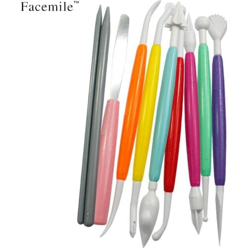 10pcs/set Muticolor DIY Cake Fondant gumpaste Decorating Modeling Tools Set Baking & Pastry Tools 01012