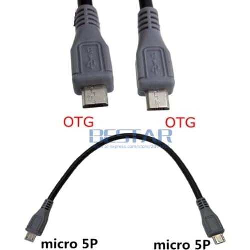 20CM 1M USB Micro 5pin Male to micro USB 5P 5 PIN male V8 OTG adapter cable 0.2M 3FT