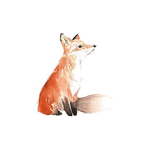 35MM×35MM girly tattoo stickers waterproof and durable female little fox animal