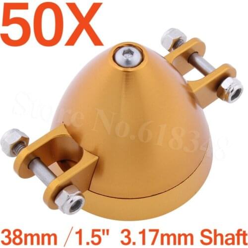 50pcs 38mm 1.5inch Alloy Folding Prop Spinner 3.17mm Motor Shaft With Adaptor 6mm RC Airplane Parts