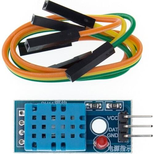 TENSTAR ROBOT 50pcs DHT11 Temperature and Relative Humidity Sensor Module With Cable