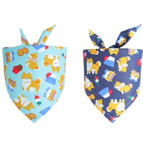 60pcs/lot Special making Pet Dog Puppy cat cotton bandanas Collar scarf tie Y523 SIZE:65*42*42cm and 42*28*28cm