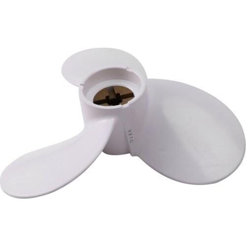 663-45947-02-EL Aluminum Boat Outboard Propeller 11 5/8 11 G for Yamaha 40-55 HP 13 Tooth Spine & Thru Hub Exhaust