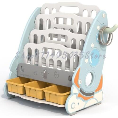 Childrens Bookshelf Storage Cabinet Organize Toy Storage Kindergarten Baby Home Floor Small Picture Book Rack