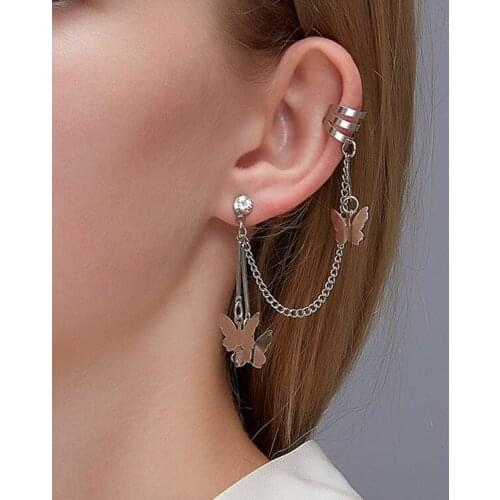 Fashion Exquisite Silver Plated Stud Earring 2021 Classic Women Butterfly AAA Zircon Earring for Women Wedding Jewelry Gift