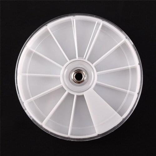 7 Day Pill Container Pastillero 12 Slots Weekly Rotating Pill Box Travel Pill Case Splitter Pill Organizer Medicine Box Cutter