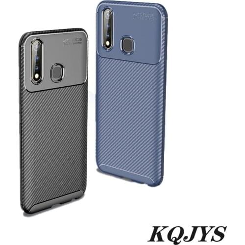 KQJYS Soft Silicone Shockproof Cover For VIVO Y19 Case Carbon Fiber Non-Slip Mobile Phone Case For VIVO U3 Case