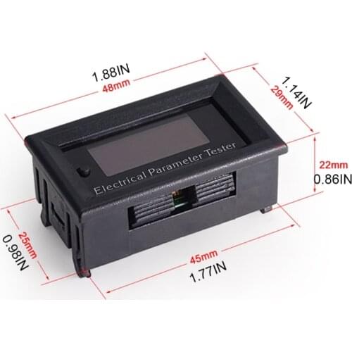 Rd OLED Multifunction Tester Voltage Current Time Temperature Capacity Voltmeter Ammeter Electric Meter M4YD