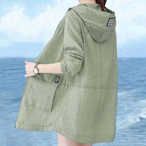 Plus Size 6XL Sun Protection Clothing Womens 2021 Summer Korean Anti-Purple Line Ultra Thin breathable Jacket Mother Loose Top