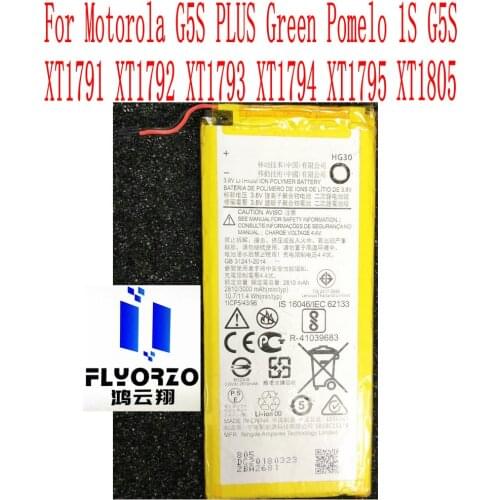 New High Quality 3000mAh HG30 Battery For Motorola G5S PLUS Green Pomelo 1S G5S XT1791 XT1792 XT1793 XT1794 XT1795 Mobile Phone