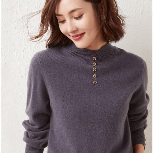 New 100% Pure Cashmere Sweater Women 2021 Autumn Winter Jersey Jumper Pullover Women Thick O-neck Knitted Sweaters Soft Tops