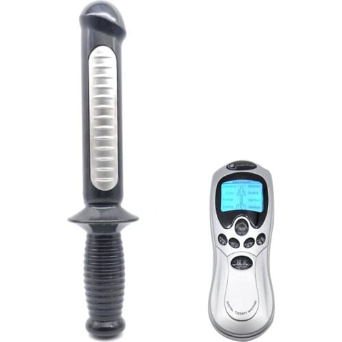 New Electro shock massager Magic Wand insert rods G-spot stick massager Big dildo electro sex anal butt plugs adult sex toys