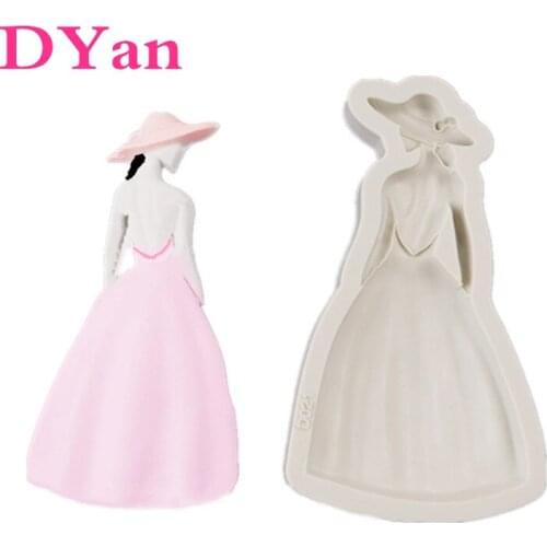 New Summer Fresh Girl Fondant Silicone Mold Chocolate Mold DIY Cake Baking Decoration Tool A1651