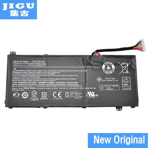 JIGU Original Battery 31CP7/61/80 AC14A8L 934T2119H KT.00307.003 For Acer For Aspire V 15 Nitro VN7 VX 15 11.4V 52.5WH