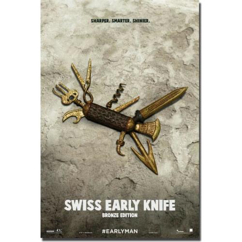 EARLY MAN Great Advance Original Movie Silk Poster Wall Sticker Decoration Gift